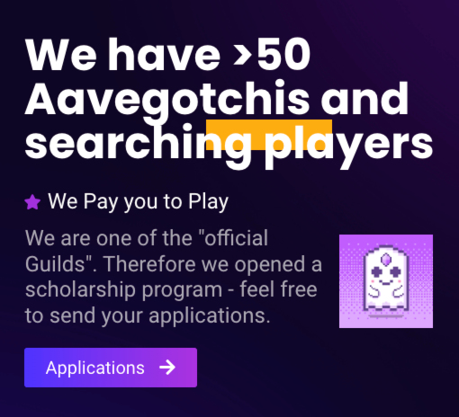Aavegotchis Guild post banner