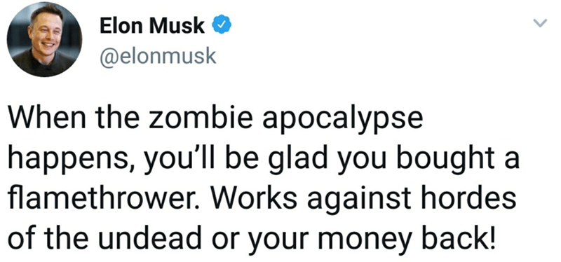 Tweet - Elon Musk