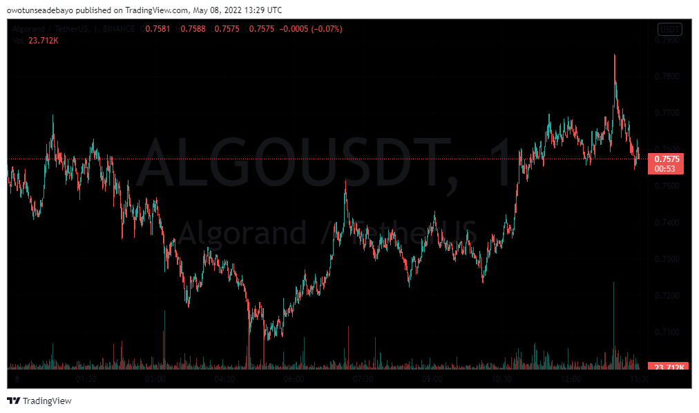 ALGO/USDT 1-DAY TRADING CHART - TradingView