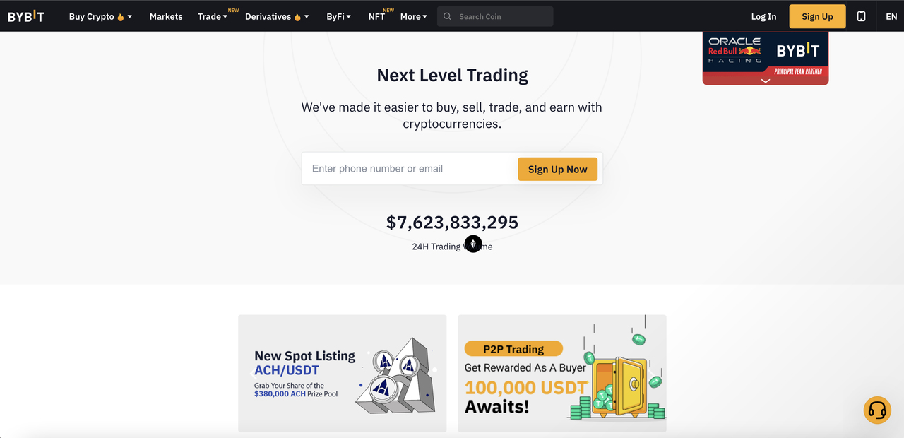 Complete the registration to buy crypto on bybit